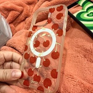 Sonix Cherry Design MagSafe iPhone 15 pro max Case - Red